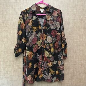 Motherhood Maternity Floral Button-Up Blouse